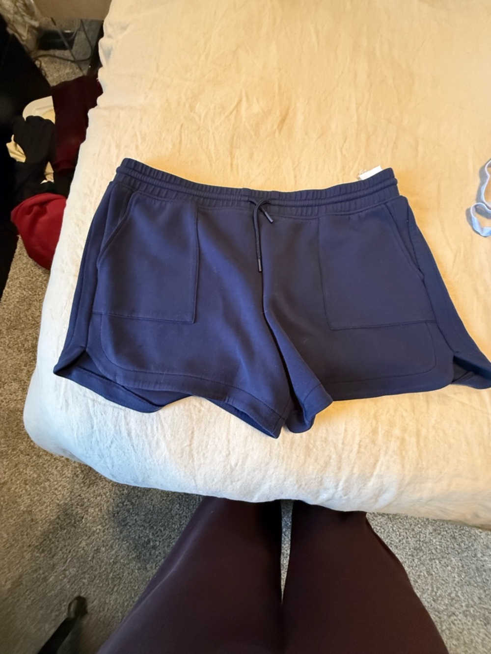 Quince Navy CloudComfort Pull-On Shorts - Picture 2 of 4